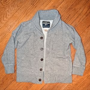 Oshkosh B'gosh sweater sweatshirt shawl collar grey
